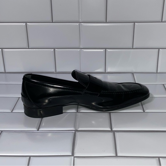 Tod’s Loafers Dress Shoe Black Oxford Patent Leather Italy Tods Men’s UK 8 US 9